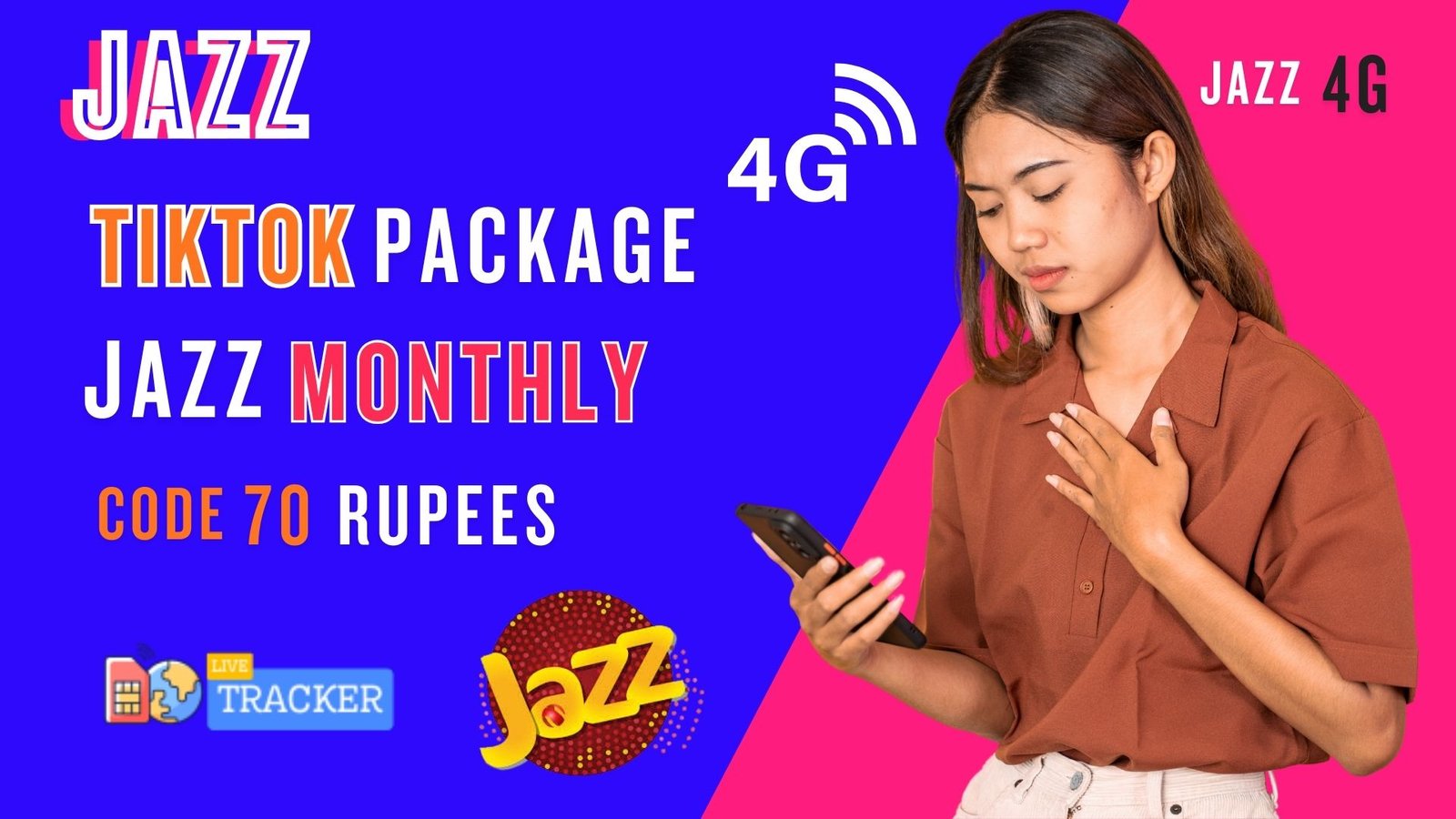 tiktok package jazz monthly code 70 rupees