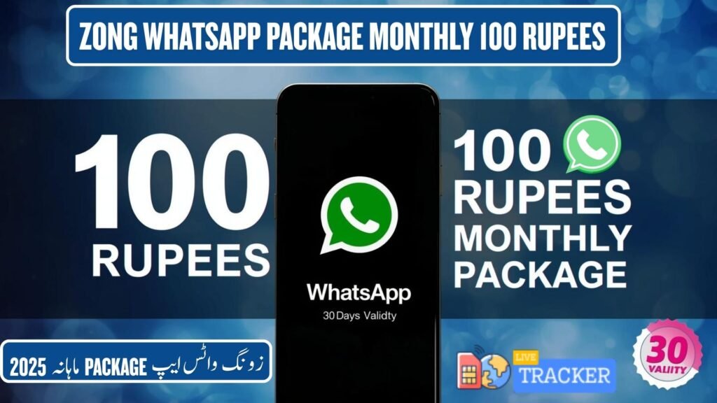 zong whatsapp package monthly 100 rupees