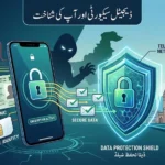 SIM database scams infographic showing identity theft, malware risks and data protection in Pakistan telecom network